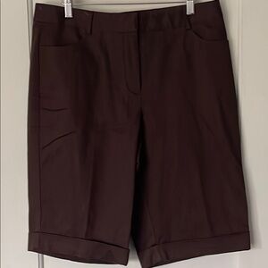 Sag Harbor Women's cocoa brown,tailored.stretch,cuffed. Pockets. High rise.NWOT